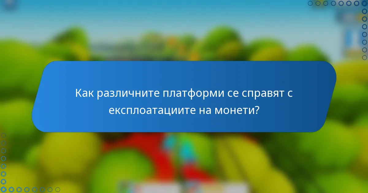 Как различните платформи се справят с експлоатациите на монети?